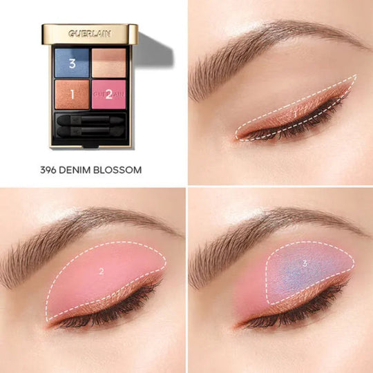 Guerlain - Ombres G Eyeshadow Quad 396 Denim Blossom