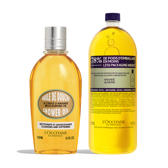 L'Occitane - Almond Shower Oil & Refill Duo Set