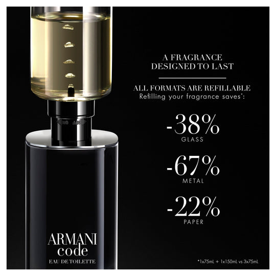 Giorgio Armani - Code for Men EDT Refill 150ml - Ascent Luxury Cosmetics