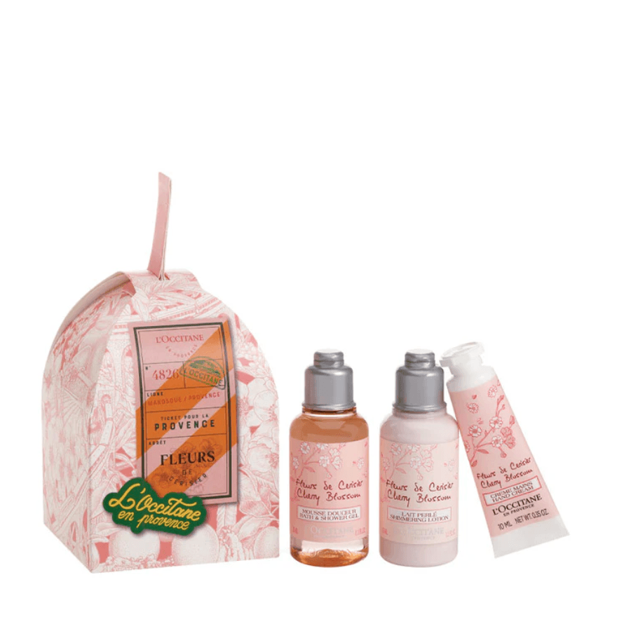 L'Occitane - Xmas 2024 Essential Cherry Blossom Trio Ornament Giftset - Ascent Luxury Cosmetics