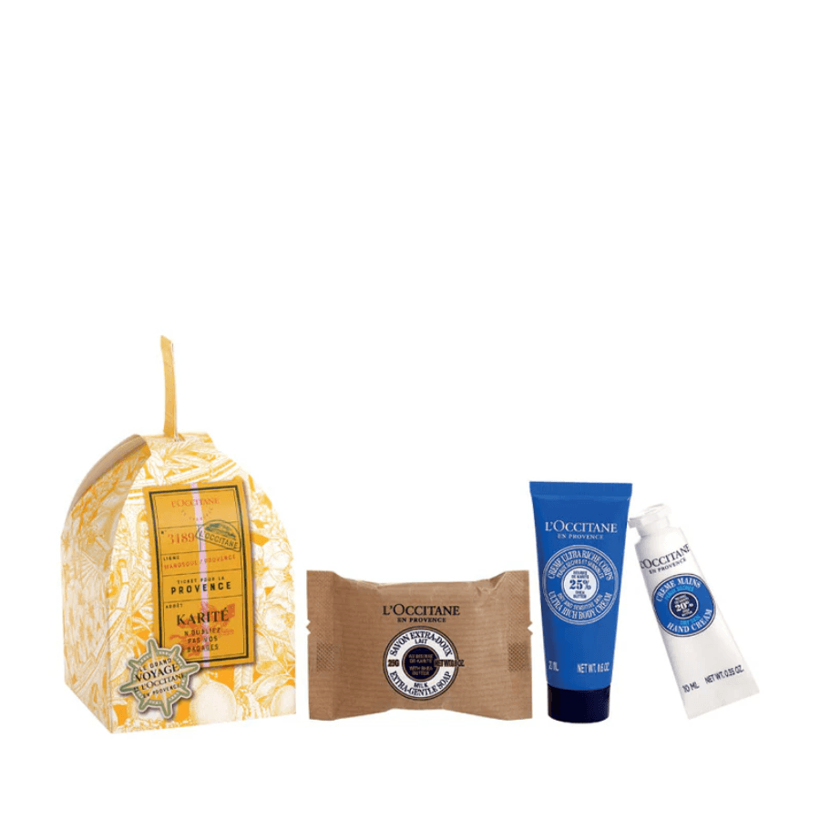 L'Occitane - Xmas 2024 Essential Shea Trio Ornament Giftset - Ascent Luxury Cosmetics