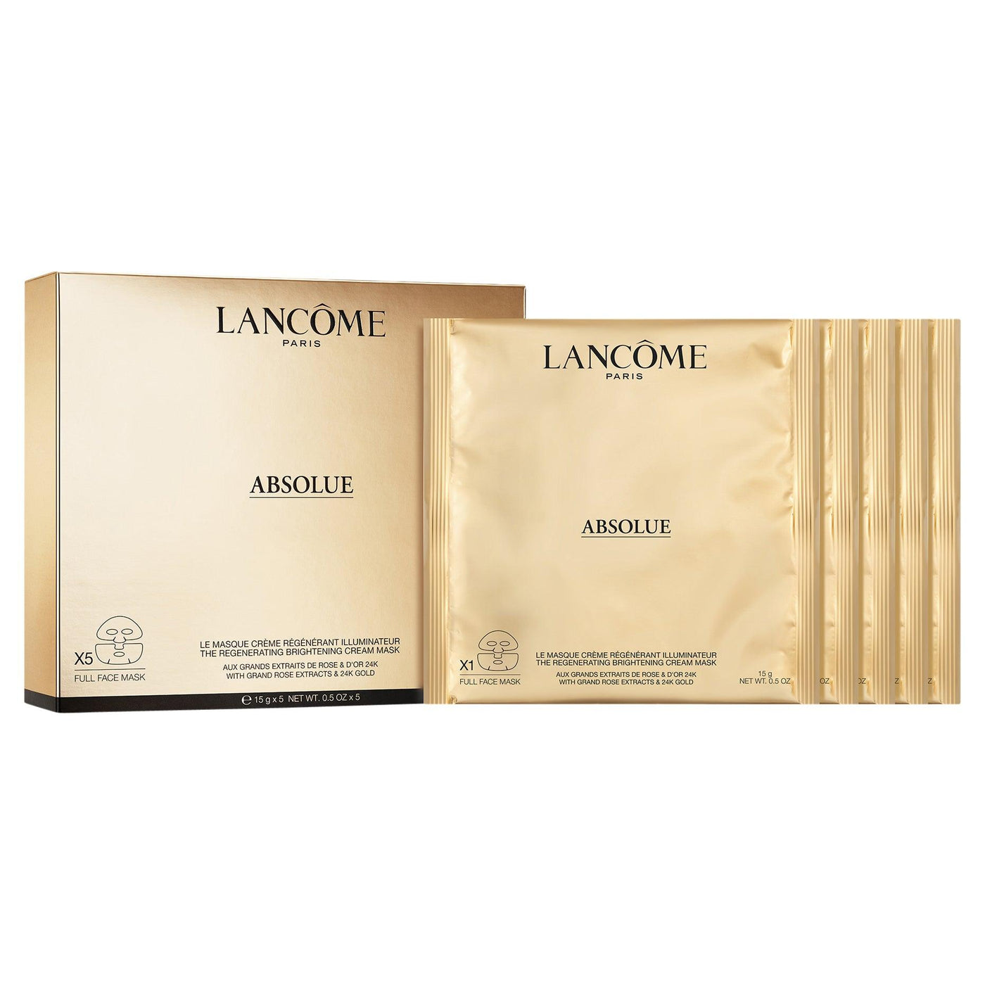 Lancome - Absolue Golden Cream Mask (15g x 5 masks) - Ascent Luxury Cosmetics