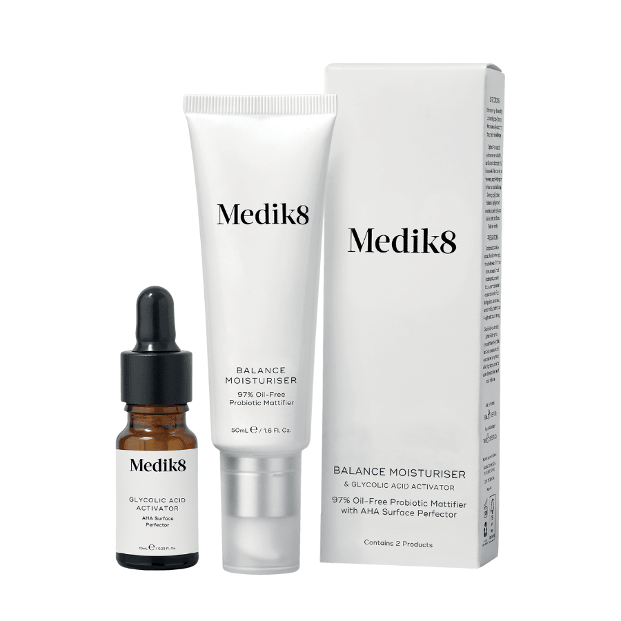 Medik8 - Balance Moisturiser 50ml & Glycolic Acid Activator 10ml - Ascent Luxury Cosmetics