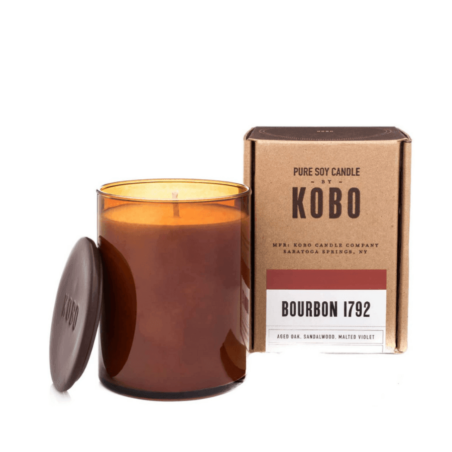 Kobo - Woodblock Bourbon 1792 Pure Soy Candle 312g - Ascent Luxury Cosmetics