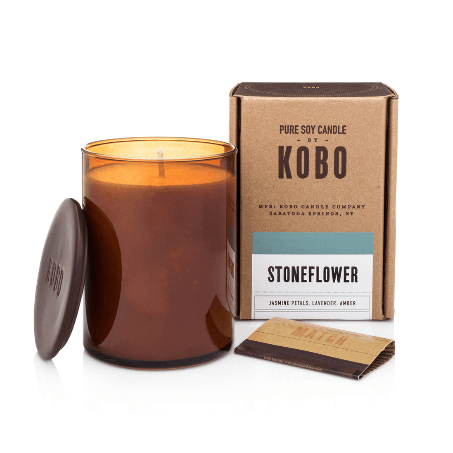 Kobo - Woodblock Stoneflower Pure Soy Candle 312g - Ascent Luxury Cosmetics